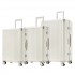 KSK2693 - Kono 3-Piece Zipperless Aluminium Frame Luggage Set with TSA Lock, Smart Travel Features - White