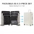 KSK2693 - Kono 3-Piece Zipperless Aluminium Frame Luggage Set with TSA Lock, Smart Travel Features - White