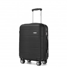 KSK2694 - Kono 20 Inch PC Hard Shell Suitcase, Carry-On Luggage with Silent Wheels & Organised Interior - Black