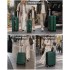 KSK2694 - Kono 24 Inch PC Hard Shell Suitcase, Check‑in Luggage with Silent Wheels & Organised Interior - Green And Black