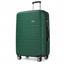 KSK2694 - Kono 28 Inch PC Hard Shell Suitcase, Large Check‑in Luggage with Silent Wheels & Organised Interior - Green And Black