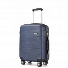 KSK2694 - Kono 20 Inch PC Hard Shell Suitcase, Carry-On Luggage with Silent Wheels & Organised Interior - Navy And Black