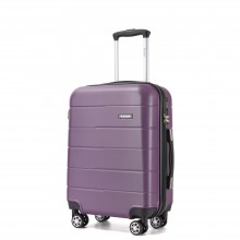 KSK2694 - Kono 20 Inch PC Hard Shell Suitcase, Carry-On Luggage with Silent Wheels & Organised Interior - Purple And Black