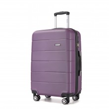 KSK2694 - Kono 24 Inch PC Hard Shell Suitcase, Check‑in Luggage with Silent Wheels & Organised Interior - Purple And Black
