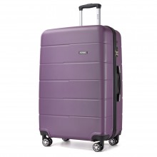 KSK2694 - Kono 28 Inch PC Hard Shell Suitcase, Large Check‑in Luggage with Silent Wheels & Organised Interior - Purple And Black