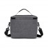 LBK2534 - Kono Isolierte Lunchtasche - Wasserfester Lebensmittelbehälter mit 4 Schichten, auslaufsicher, tragbar mit verstellbarem Schultergurt - Grau und Schwarz