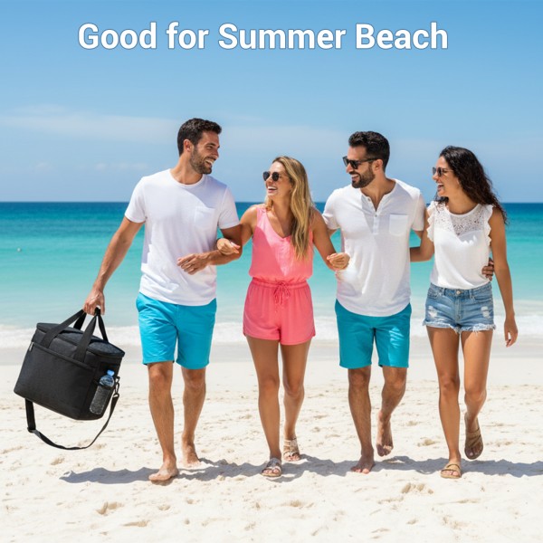 LBK2535S - Kono Small 20L Portable Lunch Bag with Enhanced Insulation–Compact & Convenient for Travel and Commuting - Black