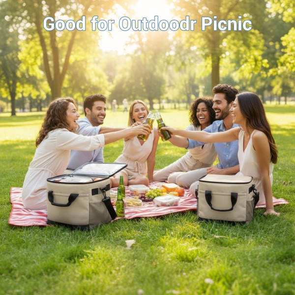 LBK2535S - Kono Small 20L Portable Lunch Bag with Enhanced Insulation–Compact & Convenient for Travel and Commuting - Khaki