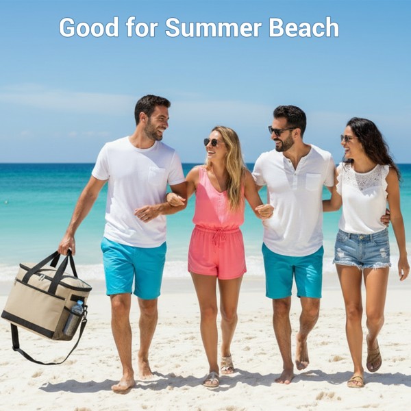 LBK2535L - Kono Large 30L Portable Lunch Bag with Enhanced Insulation–Compact & Convenient for Travel and Commuting - Khaki