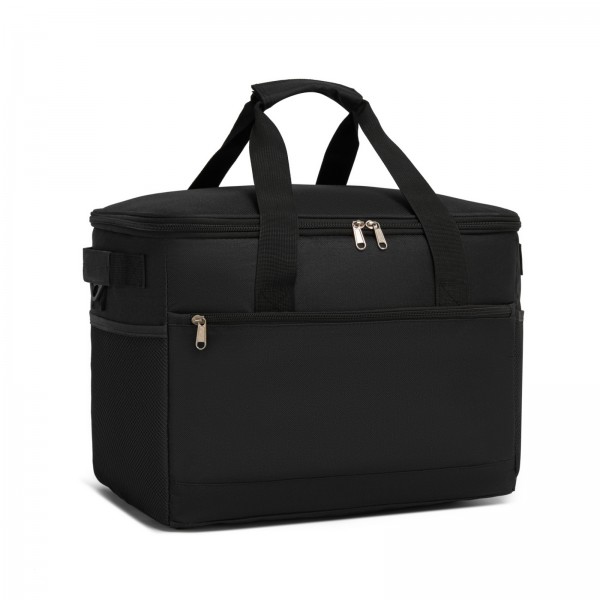 LBK2535L - Kono Large 30L Portable Lunch Bag with Enhanced Insulation–Compact & Convenient for Travel and Commuting - Black