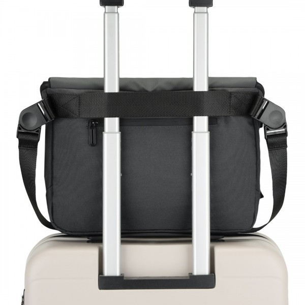 MSK2423 - Kono Langlebig Wasserabweisend Umhängetasche mit verstellbarem Riemen für Organisiertes Reisen - Grau