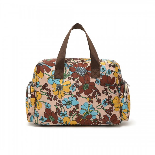 MSK2434F - Kono Vielseitig Mehrfachtasche Reisetasche Mit Einstellbarem abnehmbarem Riemen und Blumendruck - Khaki