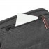 MSK2455 - Kono Canvas Crossbody Shoulder Bag – Multi-Pocket Messenger Bag with Adjustable Strap and Front Organizer Panel - Black