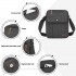 MSK2455 - Kono Canvas Crossbody Shoulder Bag – Multi-Pocket Messenger Bag with Adjustable Strap and Front Organizer Panel - Black