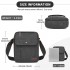 MSK2455 - Kono Canvas Crossbody Shoulder Bag – Multi-Pocket Messenger Bag with Adjustable Strap and Front Organizer Panel - Black