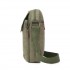 MSK2455 - Kono Canvas Crossbody Shoulder Bag – Multi-Pocket Messenger Bag with Adjustable Strap and Front Organizer Panel - Army green