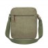 MSK2455 - Kono Canvas Crossbody Shoulder Bag – Multi-Pocket Messenger Bag with Adjustable Strap and Front Organizer Panel - Army green