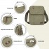 MSK2455 - Kono Canvas Crossbody Shoulder Bag – Multi-Pocket Messenger Bag with Adjustable Strap and Front Organizer Panel - Green