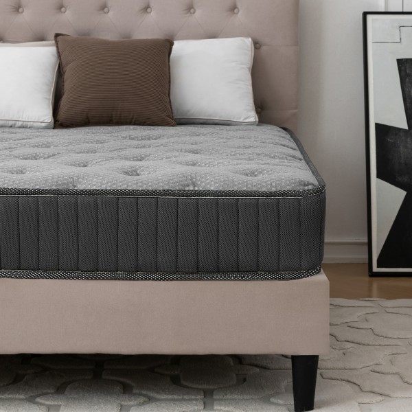 MTS009 - Good Nite 18cm Medium Firm Memory Foam and Bonnell Spring Mattress – Pressure Relief, Cooler Sleep - 120x190x18cm