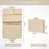 POK2523 - Kono 6-in-1 Hanging Travel Organiser Bag, Portable Foldable Packing Cubes Set with Trolley Sleeve - Beige