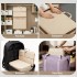 POK2523 - Kono 6-in-1 Hanging Travel Organiser Bag, Portable Foldable Packing Cubes Set with Trolley Sleeve - Beige