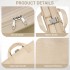 POK2523 - Kono 6-in-1 Hanging Travel Organiser Bag, Portable Foldable Packing Cubes Set with Trolley Sleeve - Beige