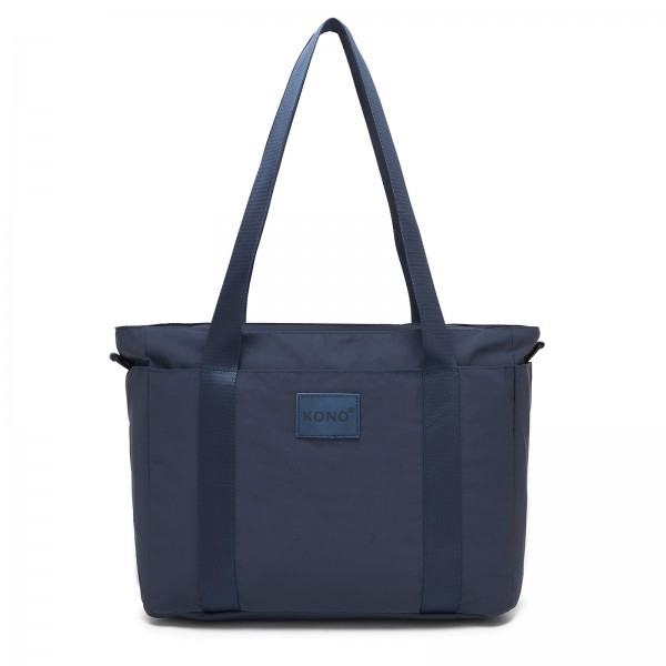 TVK2515 - Kono Bequeme, leicht zu tragende Reisetasche mit großer Kapazität – Laptopfach, Trolley-Schlaufe und Schultergurt - Marineblau