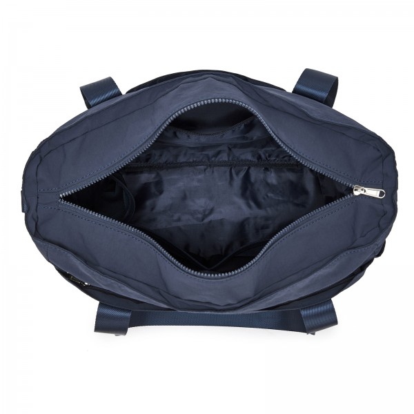 TVK2515 - Kono Bequeme, leicht zu tragende Reisetasche mit großer Kapazität – Laptopfach, Trolley-Schlaufe und Schultergurt - Marineblau