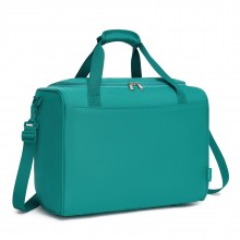 TVK2521 - Kono Kompakte, leichte Personal-Item-Reisetasche 40×30×20 - U-Reißverschluss mit weiter Öffnung & Trolley-Sleeve - Blau und Grün