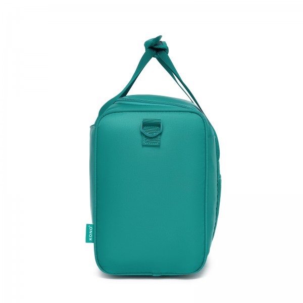 TVK2521 - Kono Kompakte, leichte Personal-Item-Reisetasche 40×30×20 - U-Reißverschluss mit weiter Öffnung & Trolley-Sleeve - Blau und Grün