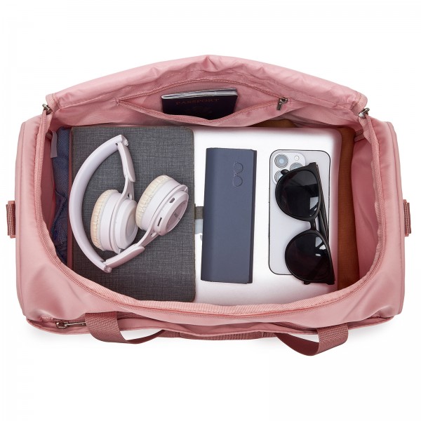 TVK2521 - Kono Kompakte, leichte Personal-Item-Reisetasche 40×30×20 - U-Reißverschluss mit weiter Öffnung & Trolley-Sleeve - Nude