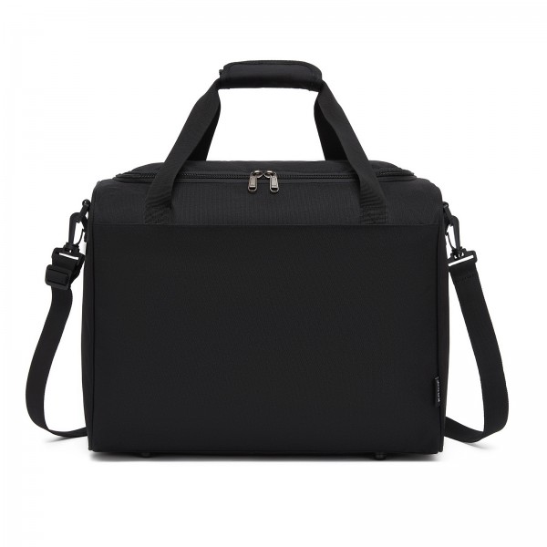 TVK2526 - Kono Spacious Airline-Approved Cabin Travel Duffel (40×30×20 cm) - Roomy Weekender with U-Zip Opening - Black