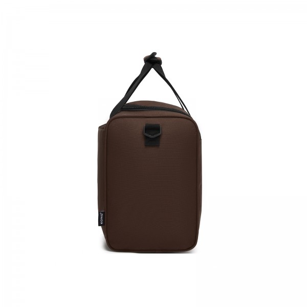 TVK2526 - Kono Spacious Airline-Approved Cabin Travel Duffel (40×30×20 cm) - Roomy Weekender with U-Zip Opening - Brown