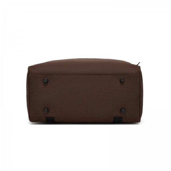 TVK2526 - Kono Spacious Airline-Approved Cabin Travel Duffel (40×30×20 cm) - Roomy Weekender with U-Zip Opening - Brown