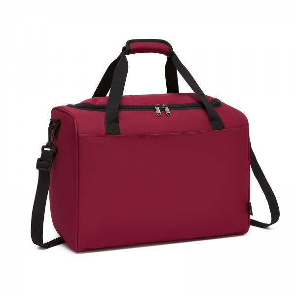 TVK2526 - Kono Spacious Airline-Approved Cabin Travel Duffel (40×30×20 cm) - Roomy Weekender with U-Zip Opening - Burgundy