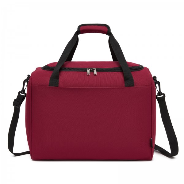 TVK2526 - Kono Spacious Airline-Approved Cabin Travel Duffel (40×30×20 cm) - Roomy Weekender with U-Zip Opening - Burgundy