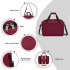 TVK2526 - Kono Spacious Airline-Approved Cabin Travel Duffel (40×30×20 cm) - Roomy Weekender with U-Zip Opening - Burgundy