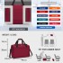 TVK2526 - Kono Spacious Airline-Approved Cabin Travel Duffel (40×30×20 cm) - Roomy Weekender with U-Zip Opening - Burgundy