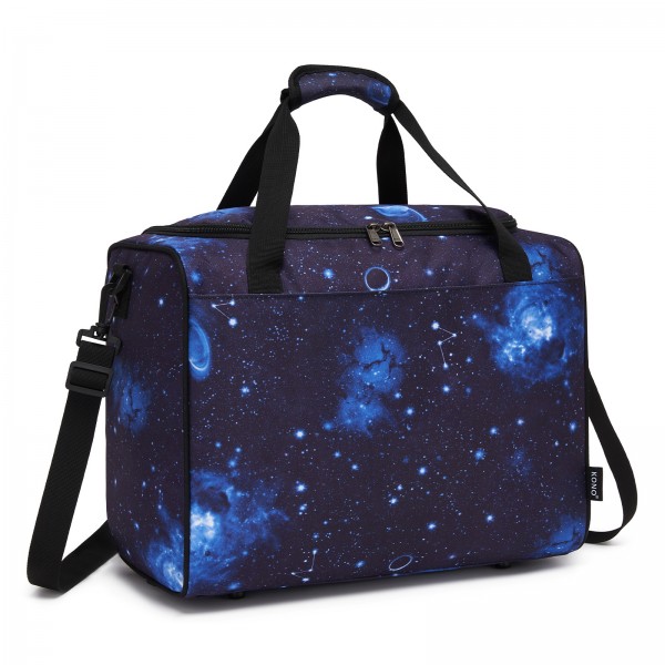 TVK2526 - Kono Geräumige, airline-taugliche Kabinen-Reisetasche (40 × 30 × 20 cm) - Weekender mit U-Reißverschluss-Öffnung - Galaxie Blau