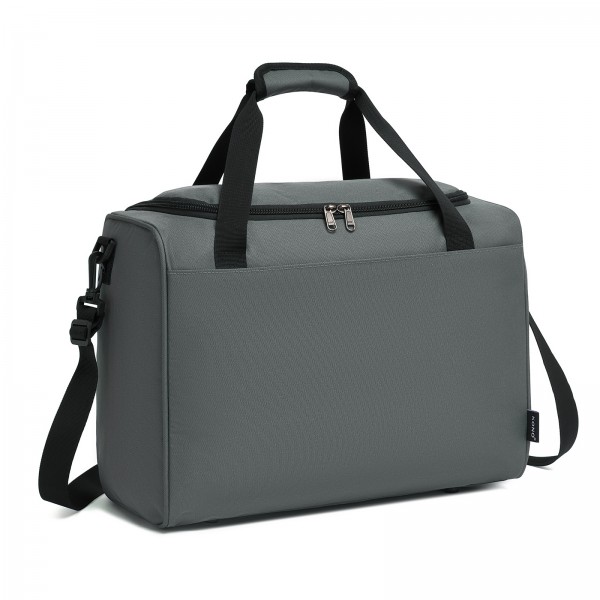 TVK2526 - Kono Spacious Airline-Approved Cabin Travel Duffel (40×30×20 cm) - Roomy Weekender with U-Zip Opening - Grey