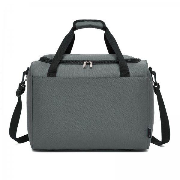 TVK2526 - Kono Spacious Airline-Approved Cabin Travel Duffel (40×30×20 cm) - Roomy Weekender with U-Zip Opening - Grey