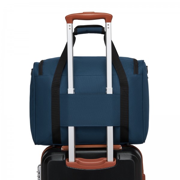 TVK2526 - Kono Spacious Airline-Approved Cabin Travel Duffel (40×30×20 cm) - Roomy Weekender with U-Zip Opening - Navy