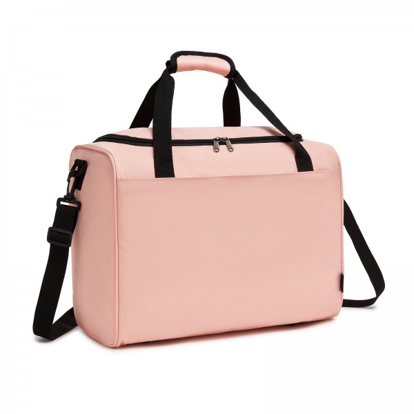TVK2526 - Kono Spacious Airline-Approved Cabin Travel Duffel (40×30×20 cm) - Roomy Weekender with U-Zip Opening - Pink