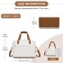 TVK2569 - Kono 40x30x20cm Cabin Travel Bag, Carry-On Tote with Hidden Pocket & Luggage Sleeve for Flights, Work & Weekend Getaways - Beige and Brown