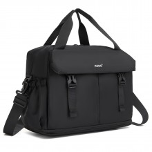 TVK2613 - Kono Expandable Cabin Travel Bag 40×30×20cm - Large Capacity, Water-Resistant, Multi-Compartment Weekend & Carry-On Tote - Black