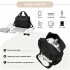 TVK2613 - Kono Expandable Cabin Travel Bag 40×30×20cm - Large Capacity, Water-Resistant, Multi-Compartment Weekend & Carry-On Tote - Black