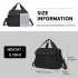 TVK2613 - Kono Expandable Cabin Travel Bag 40×30×20cm - Large Capacity, Water-Resistant, Multi-Compartment Weekend & Carry-On Tote - Black