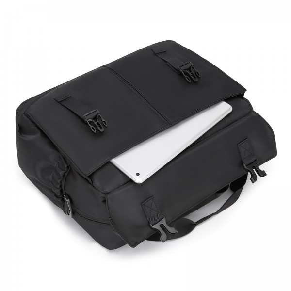 TVK2613 - Kono Expandable Cabin Travel Bag 40×30×20cm - Large Capacity, Water-Resistant, Multi-Compartment Weekend & Carry-On Tote - Black