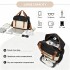 TVK2613 - Kono Expandable Cabin Travel Bag 40×30×20cm - Large Capacity, Water-Resistant, Multi-Compartment Weekend & Carry-On Tote - Black and Beige