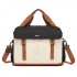 TVK2613 - Kono Expandable Cabin Travel Bag 40×30×20cm - Large Capacity, Water-Resistant, Multi-Compartment Weekend & Carry-On Tote - Black and Beige